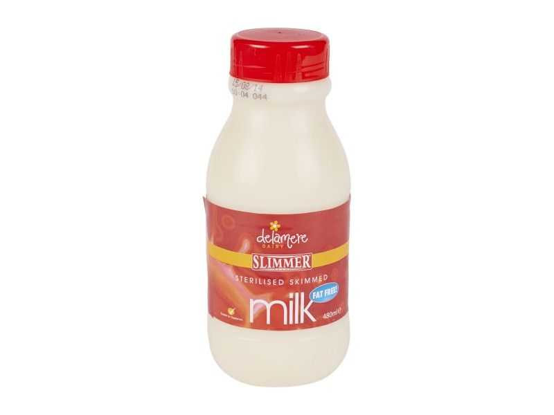 Sterilised Skimmed Milk - Poly Bottle (480ml)