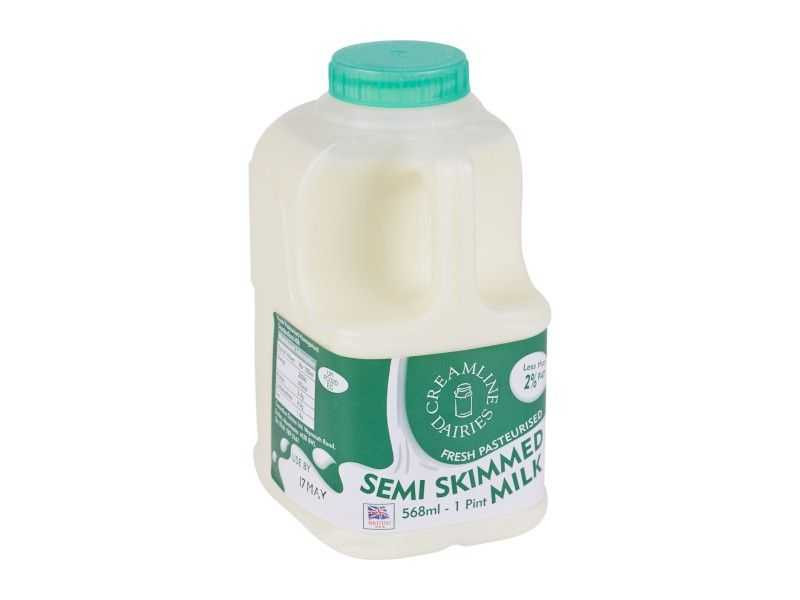Semi-Skimmed Milk - Poly Bottle (568ml/ 1 Pint)