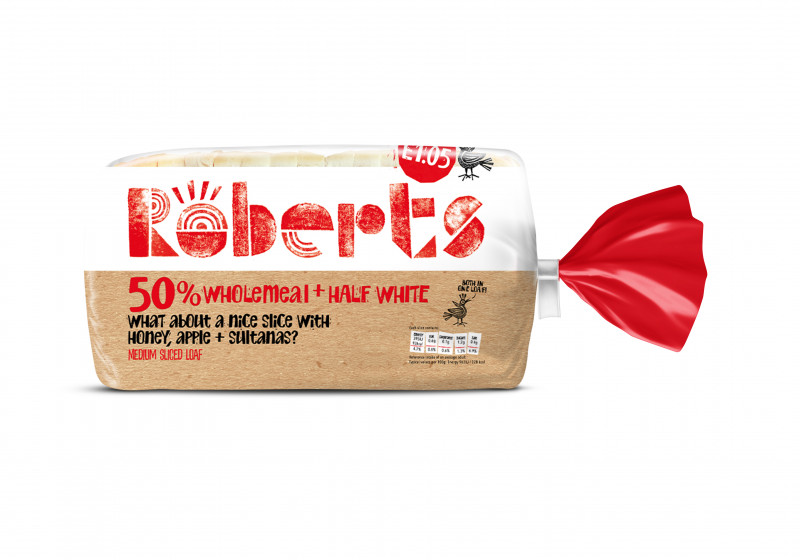 White & Wholemeal Medium Sliced Bread (800g)
