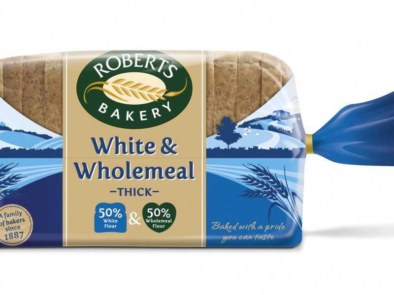 White & Wholemeal Thick Sliced Bread (800g)