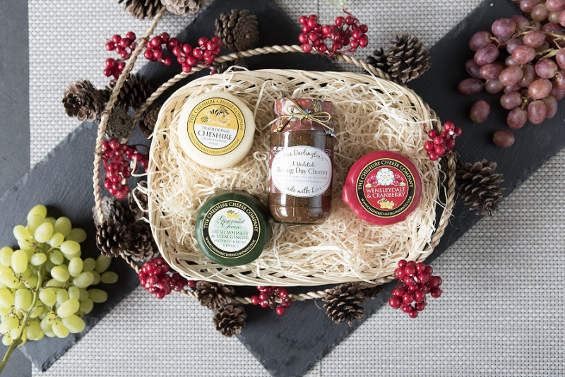 Christmas Cheese Bundle: Traditional Cheshire, Irish Whiskey and Stem Ginger Cheddar, and Wensleydale and Cranberry