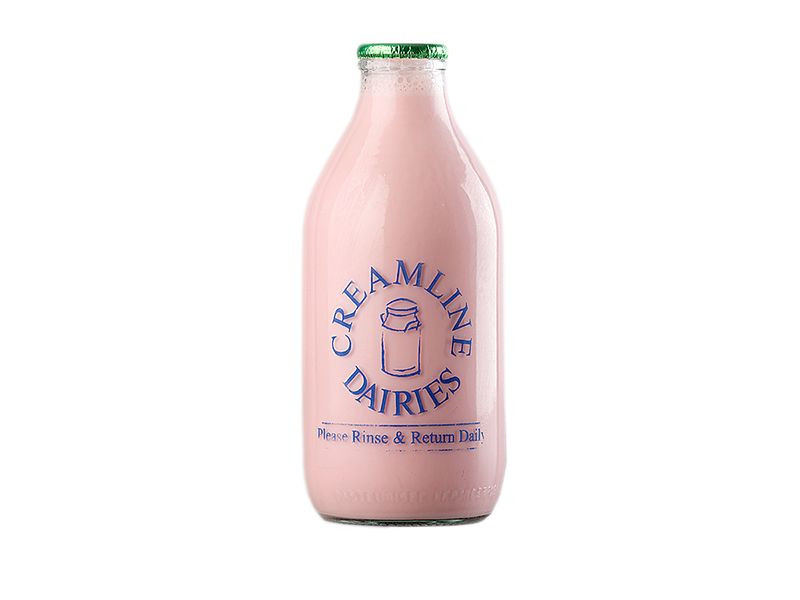 Creamline’s strawberry flavoured milk (568ml/ 1 Pint)