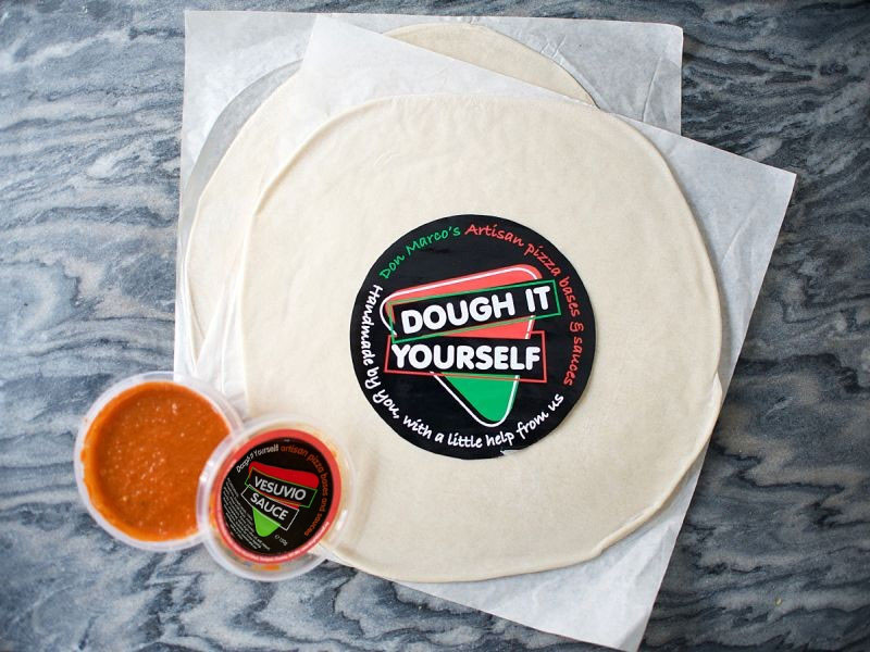 Pizza Bases x 2 with Vesuvio Sauce Dough It Yourself