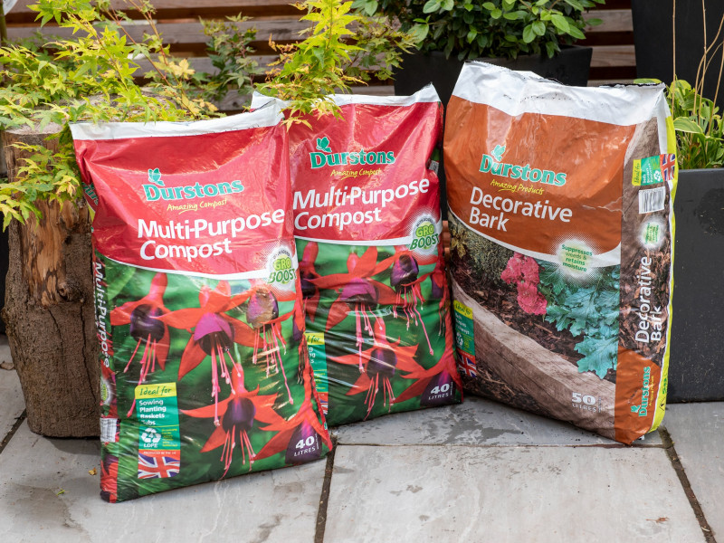 Durstons Multi Purpose Compost  (40 litre bag x 2) Plus 1 x Durstons 50 litre Landscape Bark
