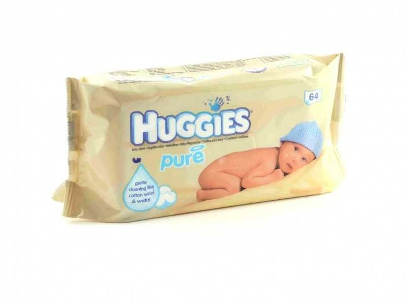 Huggies Pure Baby Wipes (x 64)