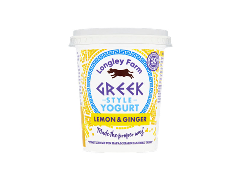 Longley Farm Greek Style Yogurt with Lemon & Ginger (450g)