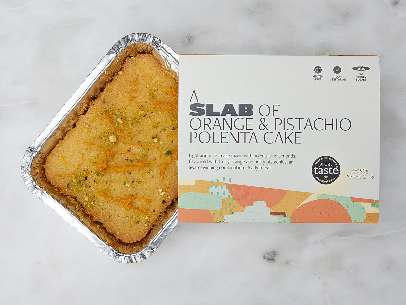 Slab of Orange & Pistachio Polenta Cake 190g