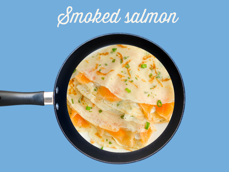 Smoked Salmon and Spring Onions Toppings Pancake Pack