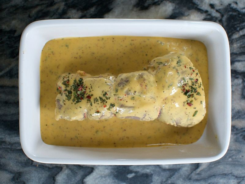 Pork Tenderloin (Stuffed with sausage meat in honey mustard sauce)  400g