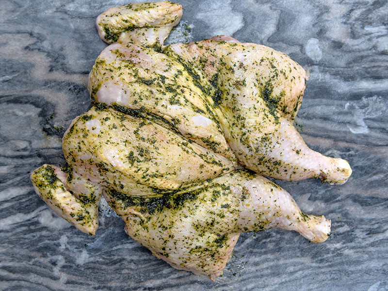 Spatchcock Chicken (Large) Wild Garlic Seasoning 1.8kg