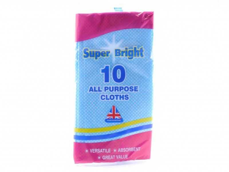 Super Bright All Purpose Cloths (x 10)