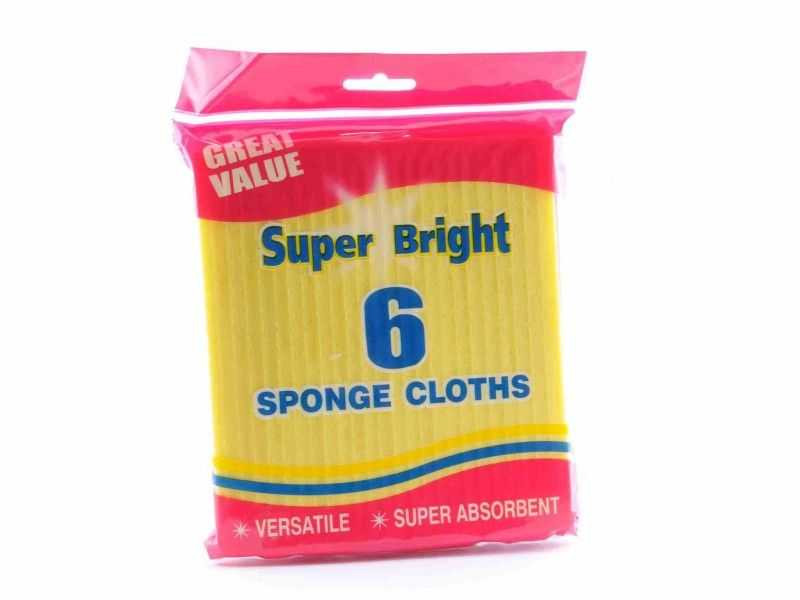 Super Bright Sponge Cloths (x 6)