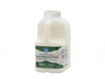 Semi-Skimmed Milk - Poly Bottle (568ml/ 1 Pint)