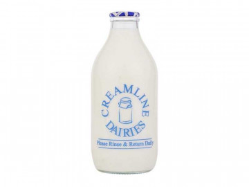 Skimmed Milk Glass Bottle (568ml/ 1 Pint)