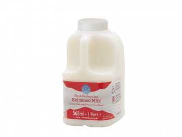 Skimmed Milk Poly Bottle (568ml/ 1 Pint)