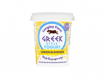Longley Farm Greek Style Yogurt with Lemon & Ginger (450g)