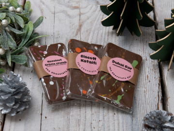 Luxury Chocolate Bar Trio - Hazelnut Crème, Biscoff & Dubai Pistachio