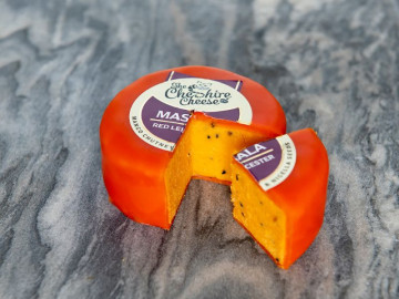 Masala - Spiced Mango Chutney & Nigella Seeds Red Leicester Cheese - Waxed Truckle (200g)