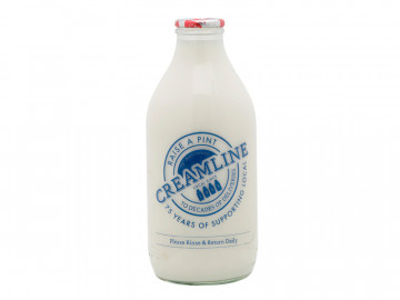 Organic Semi-Skimmed Milk - Glass Bottle (568ml/ 1 Pint)