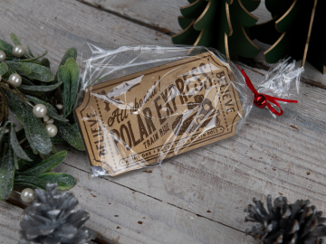 "Polar Express Ticket Milk Chocolate Bar "