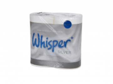 Whisper Silver 3 Ply Toilet Roll ( x 4)