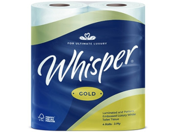 Whisper Gold Luxury 3Ply Toilet Tissue