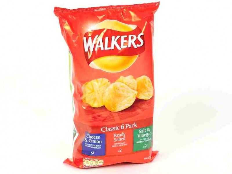 Walkers Classic Variety 6 Pack Crisps (25g)