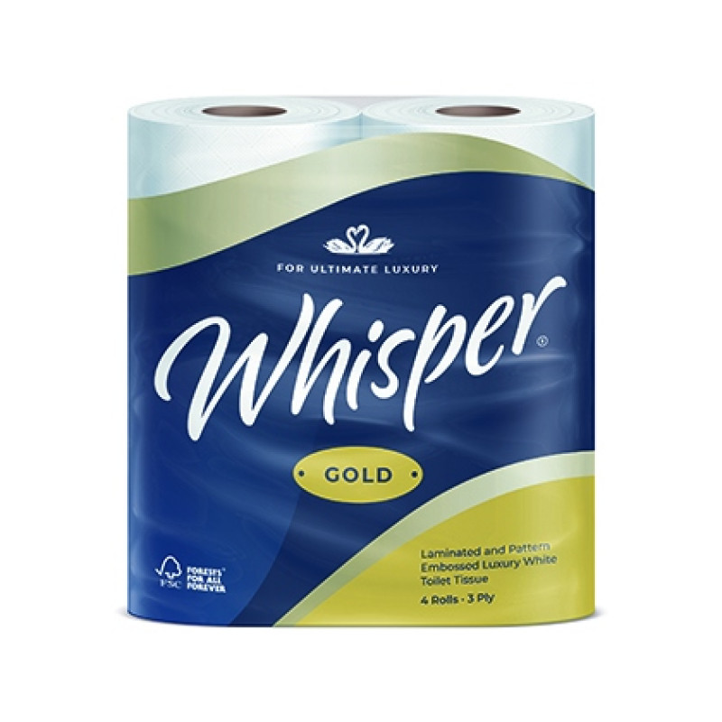 Whisper Gold Luxury 3Ply Toilet Tissue