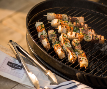 Lemon and herb seafood kebabs for your next summer BBQ