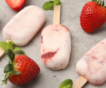Summer fruit and Greek yoghurt ice lollies for hot August days