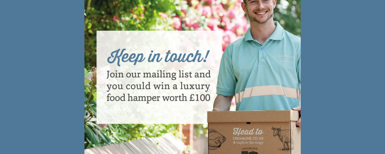 Join our mailing list before 30 June for your chance to win a luxury Creamline hamper!