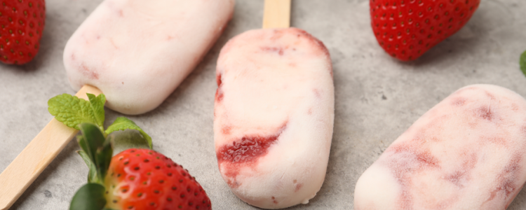 Summer fruit and Greek yoghurt ice lollies for hot August days