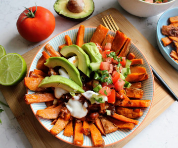 Loaded Chilli Sweet Potato Fries