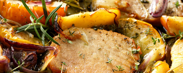 Pork steak with Cider and Caramelised Onions